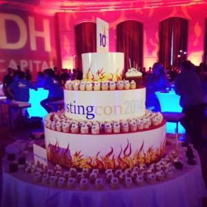 HostingCon 10th Anniversary cupcakes